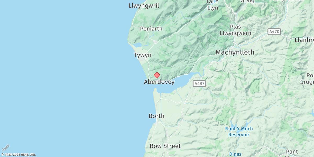 Map of Aberdovey