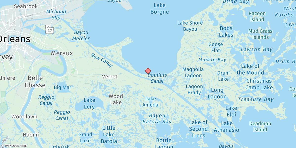 Map of Shell Beach, Lake Borgne