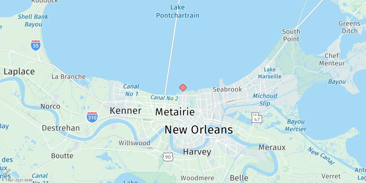 Map of New Canal Uscg Station, Lake Pontchartrain