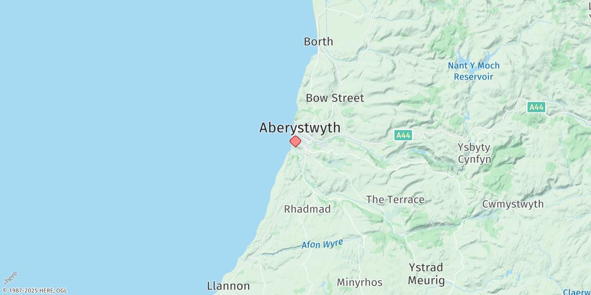 Map of Aberystwyth