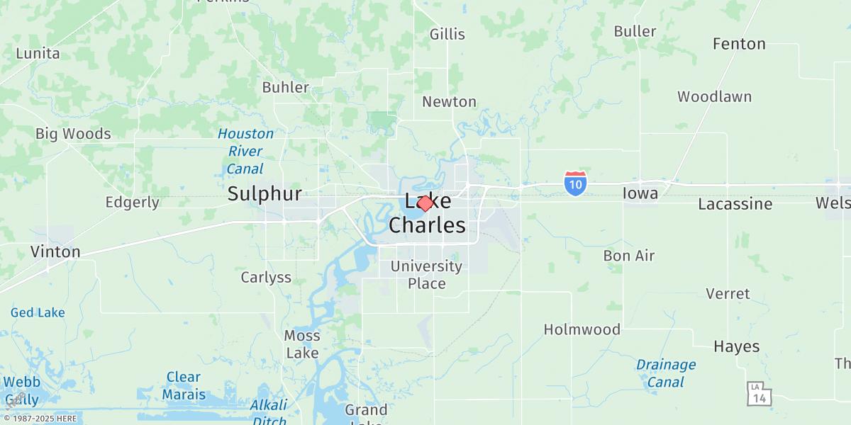 Map of Lake Charles