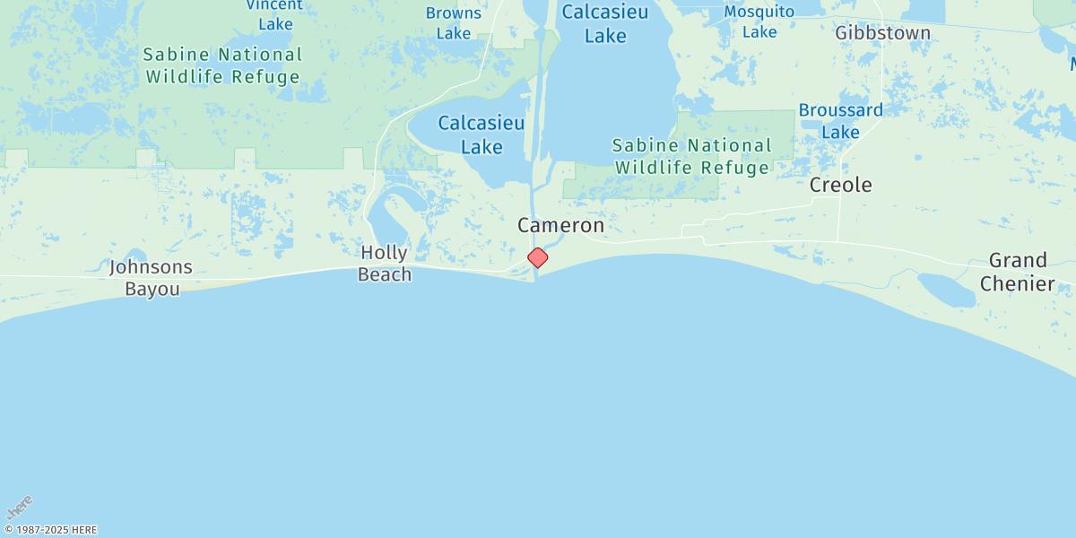 Map of Calcasieu Pass