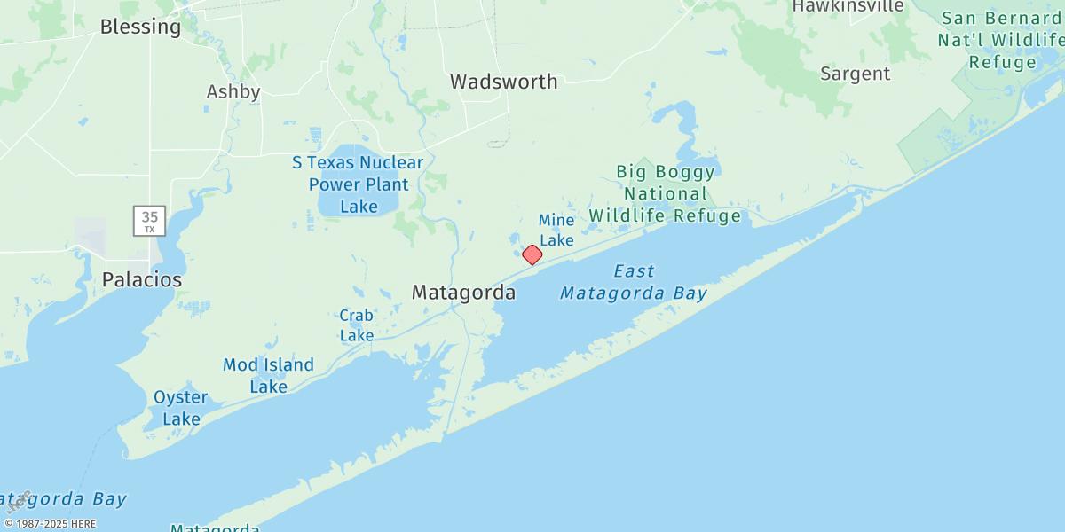 Map of East Matagorda