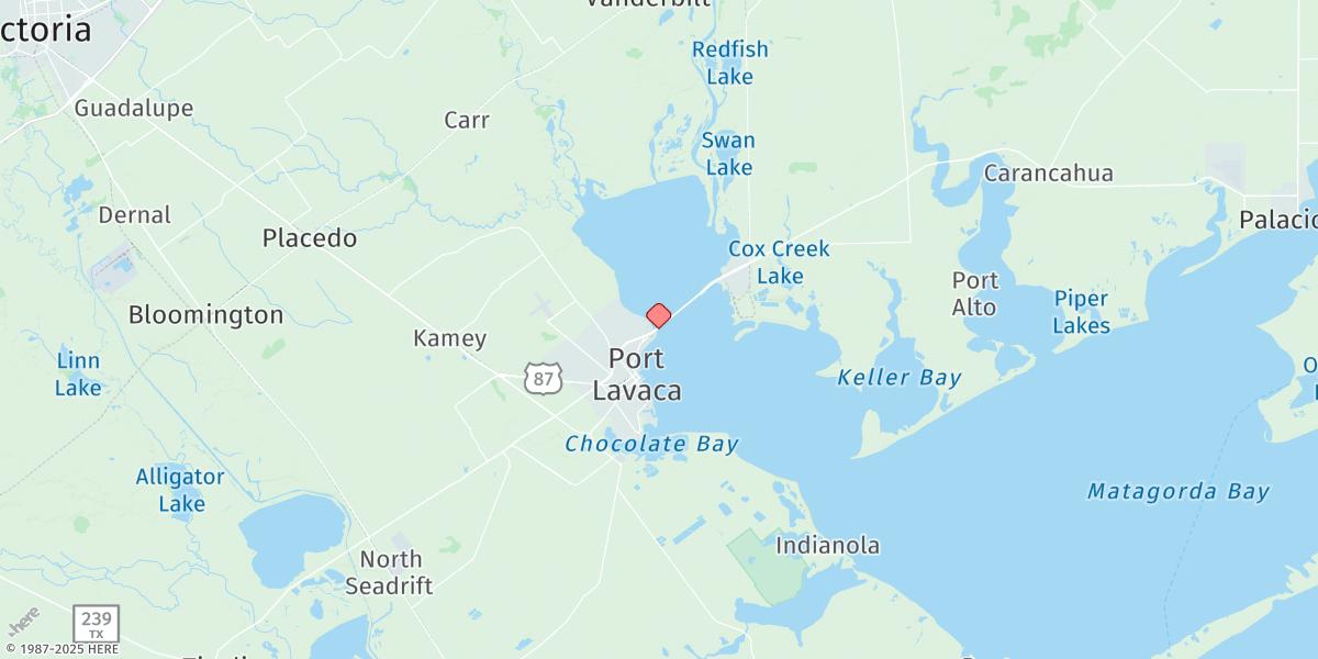 Map of Port Lavaca