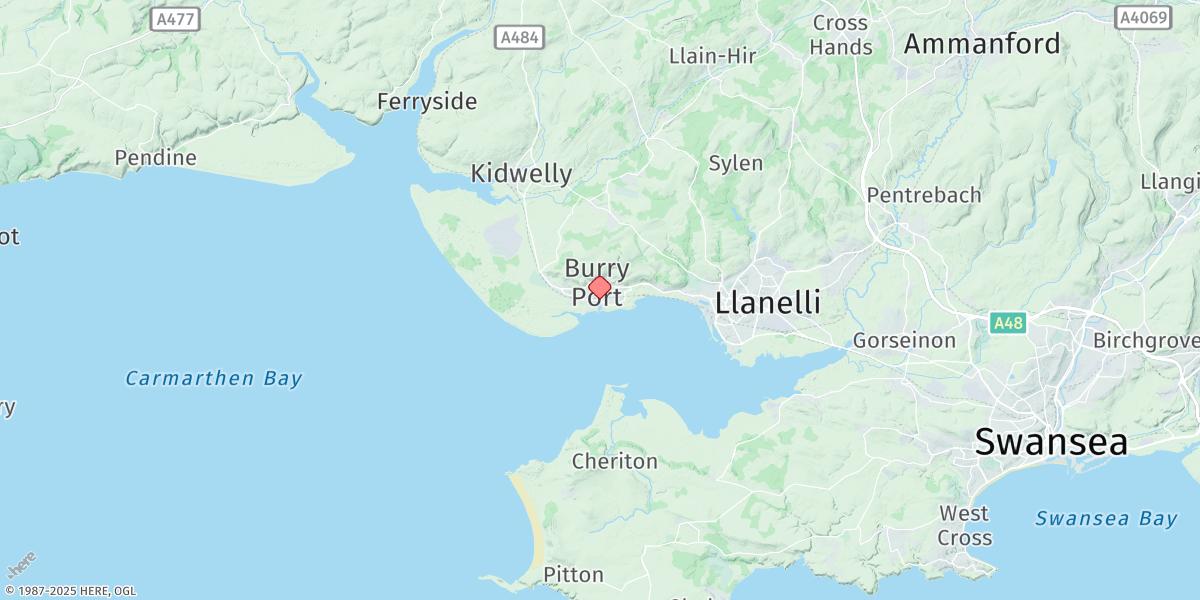 Map of Burry Port