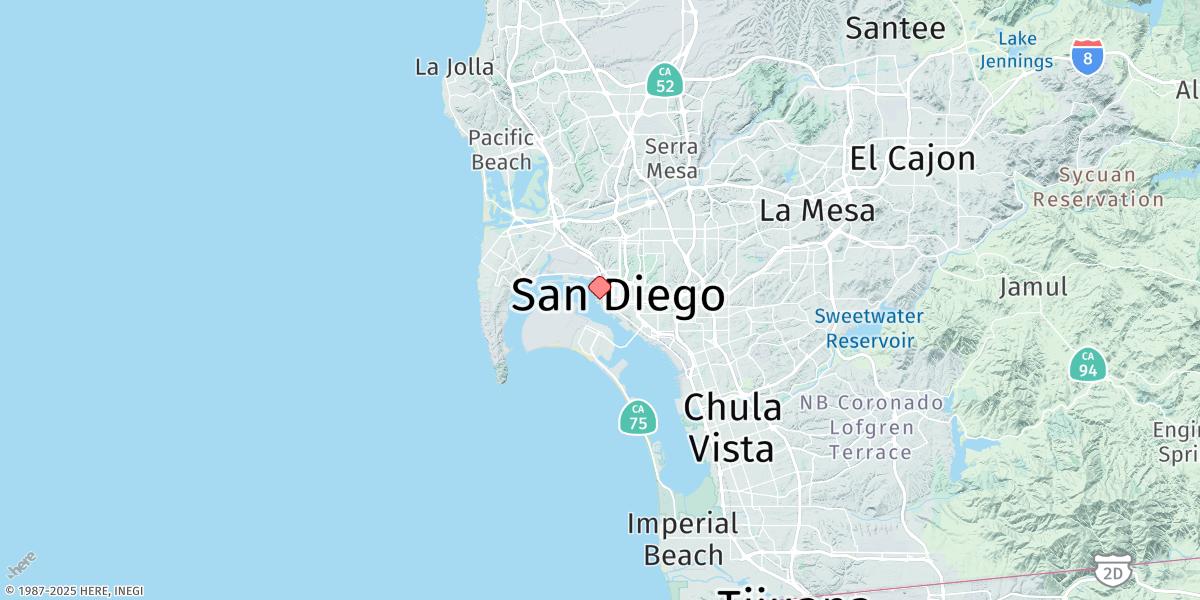 Map of San Diego (Broadway)