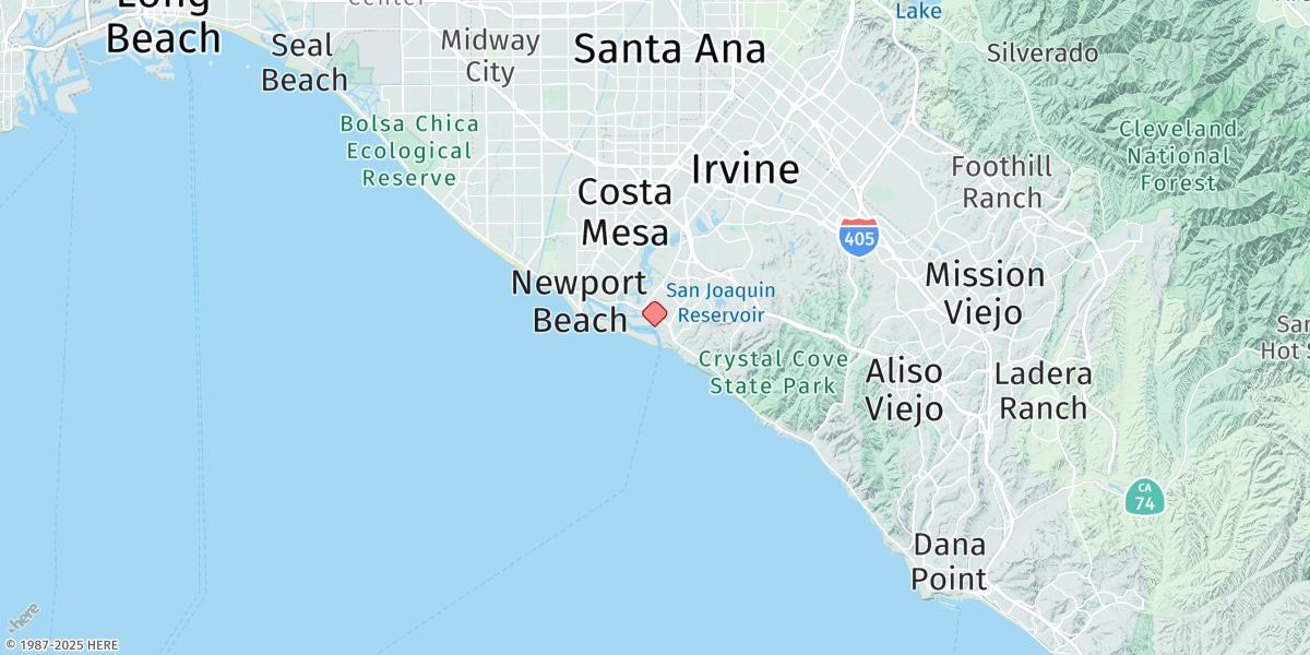 Map of Newport Bay Entrance, Corona Del Mar