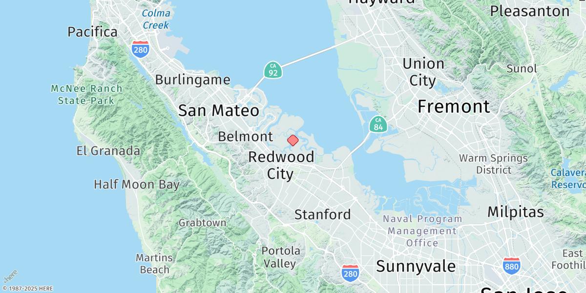 Map of Redwood City, Wharf 5
