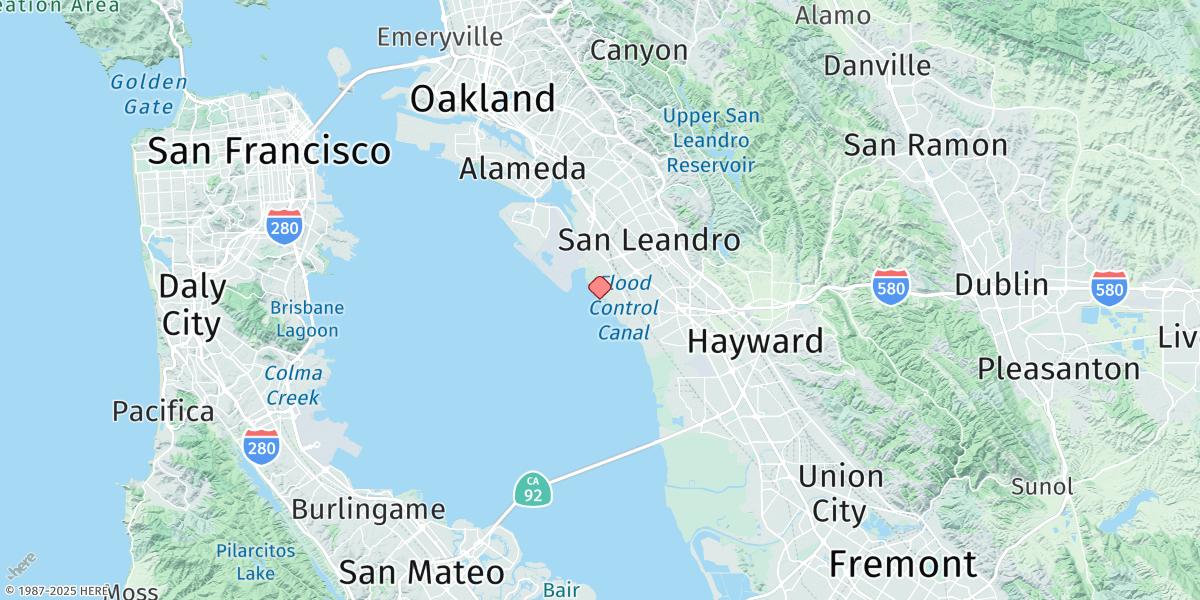 Map of San Leandro Marina