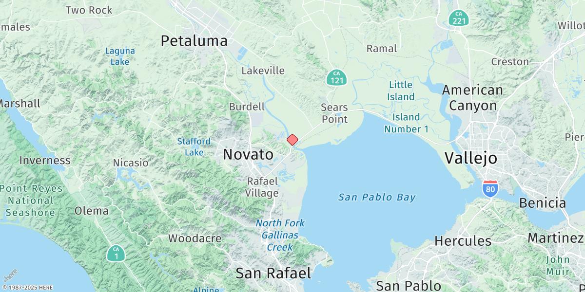 Map of Petaluma River Entrance