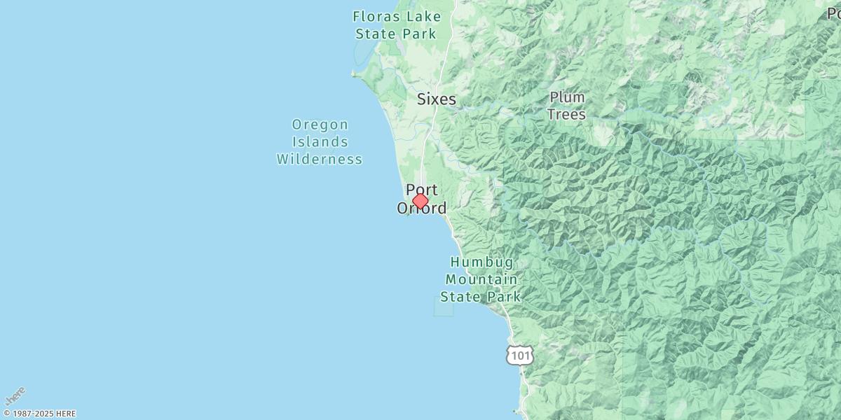 Map of Port Orford