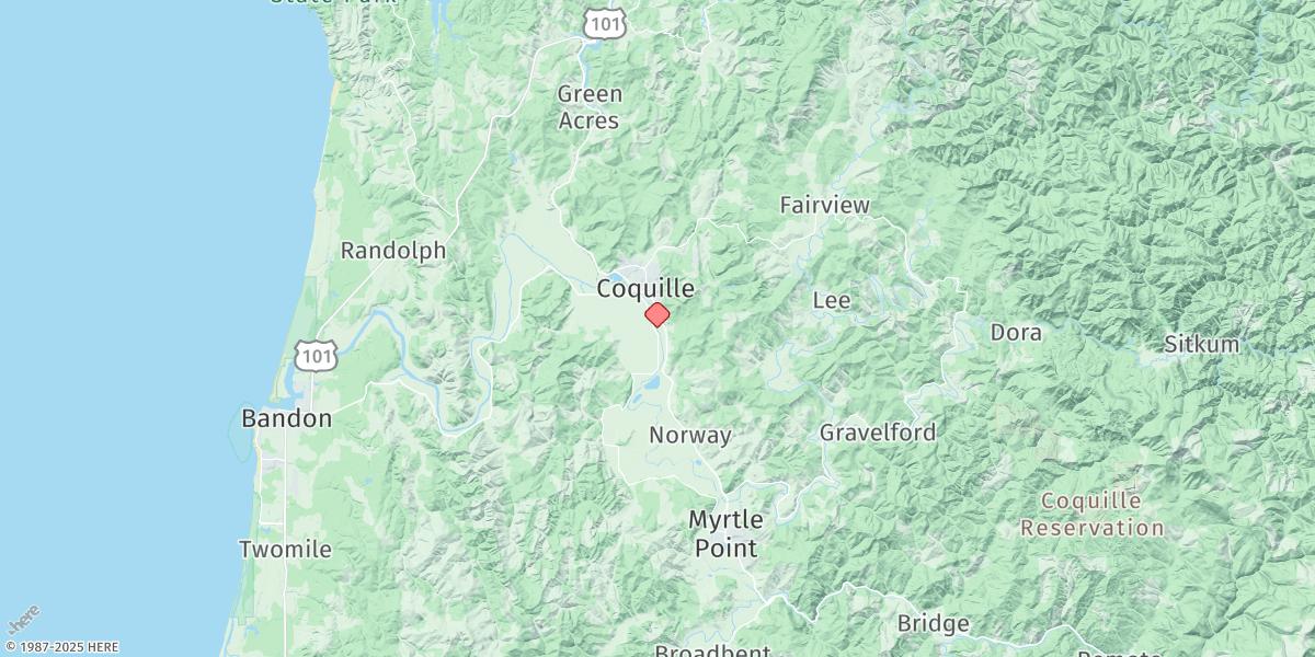 Map of Rink Creek Entrance, Coquille River