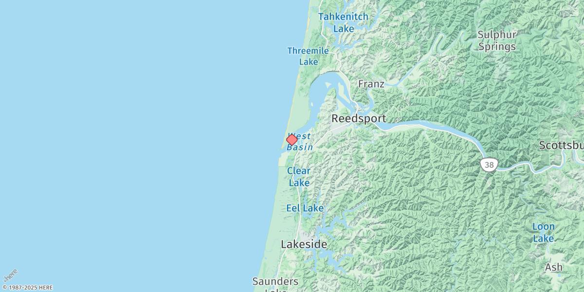 Map of Umpqua River Entrance, Half Moon Bay