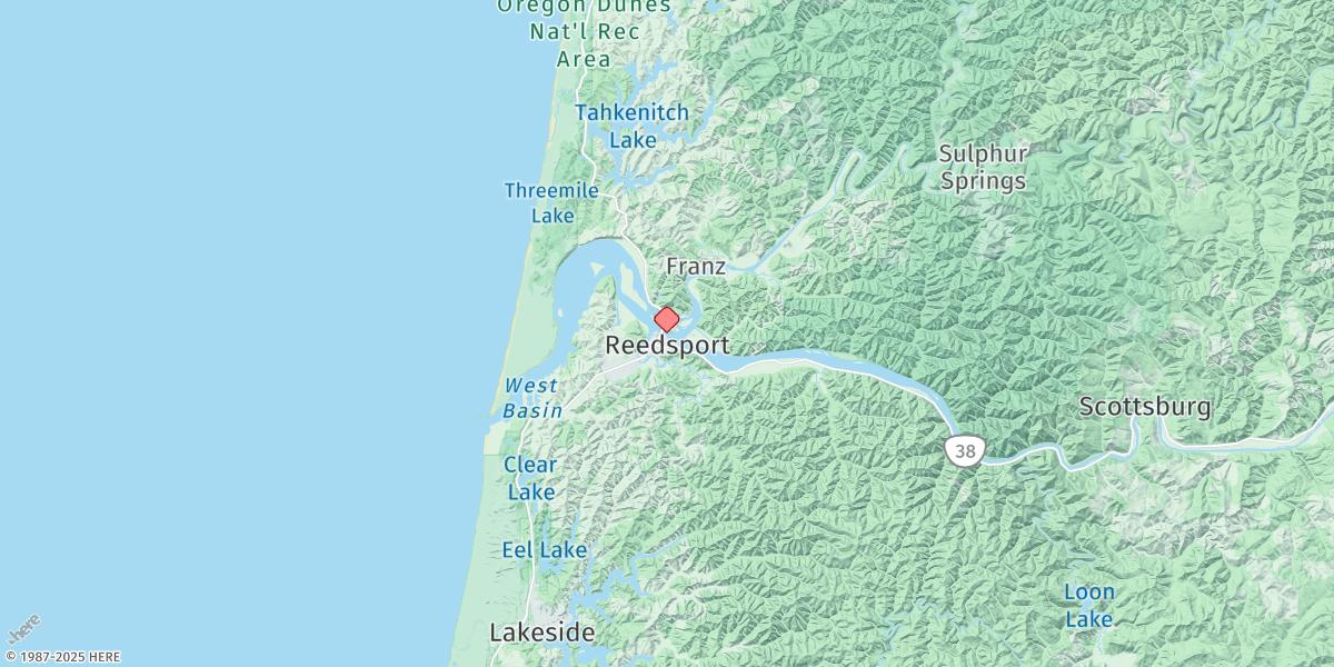 Map of Reedsport