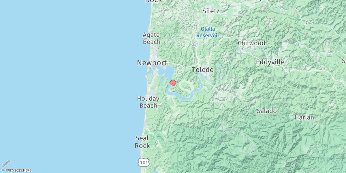 Map of Weiser Point, Yaquina River