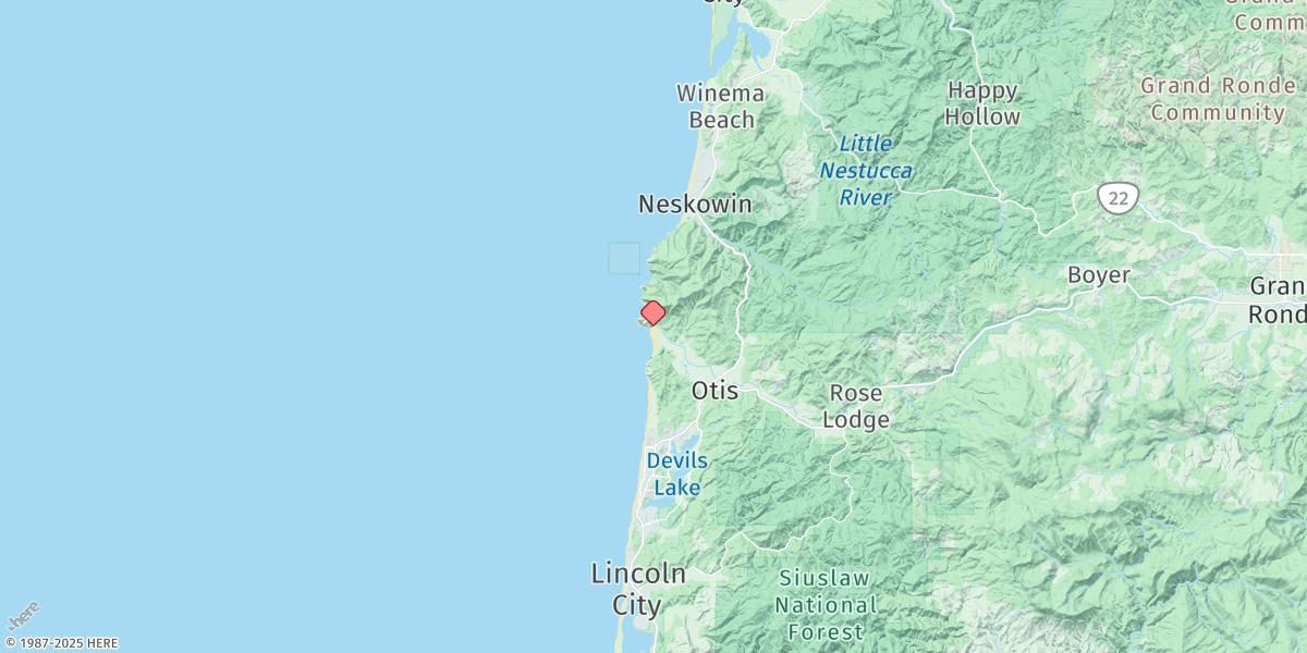 Map of Cascade Head, Salmon River