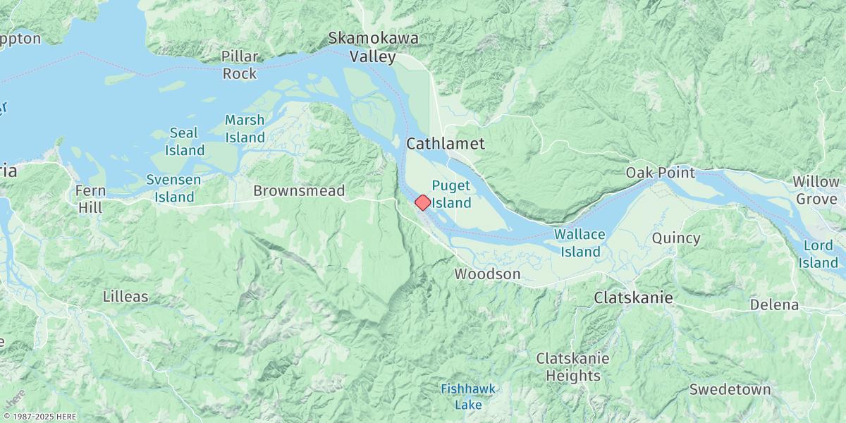 Map of Wauna