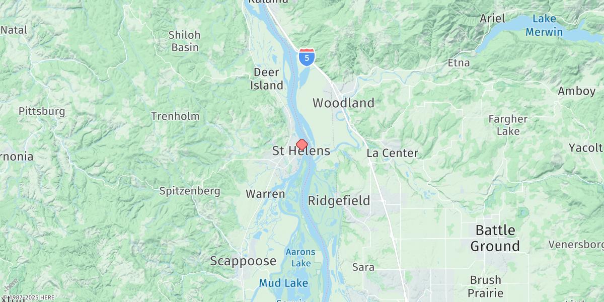 Map of Saint Helens