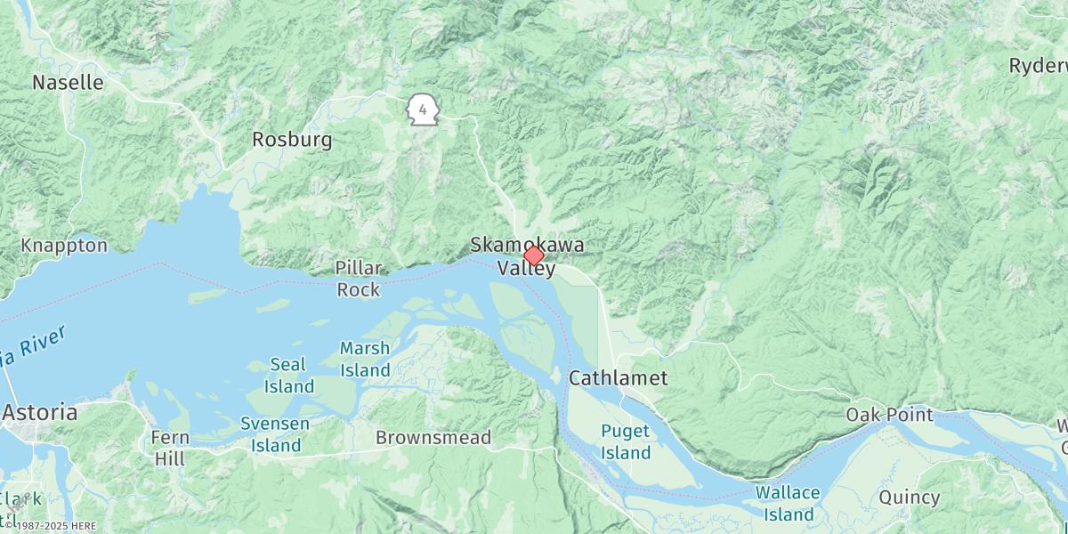 Map of Skamokawa