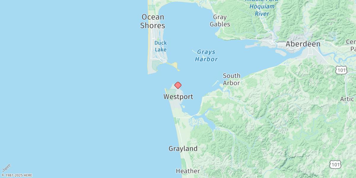 Map of Westport, Point Chehalis