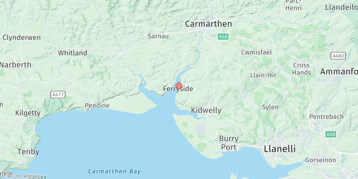 Map of Ferryside