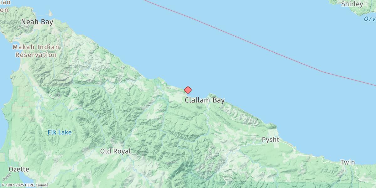 Map of Sekiu, Clallam Bay