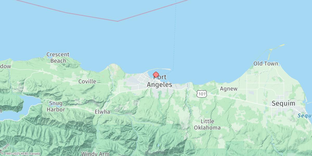 Map of Port Angeles