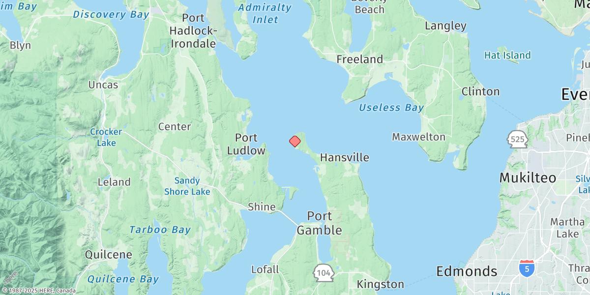 Map of Foulweather Bluff