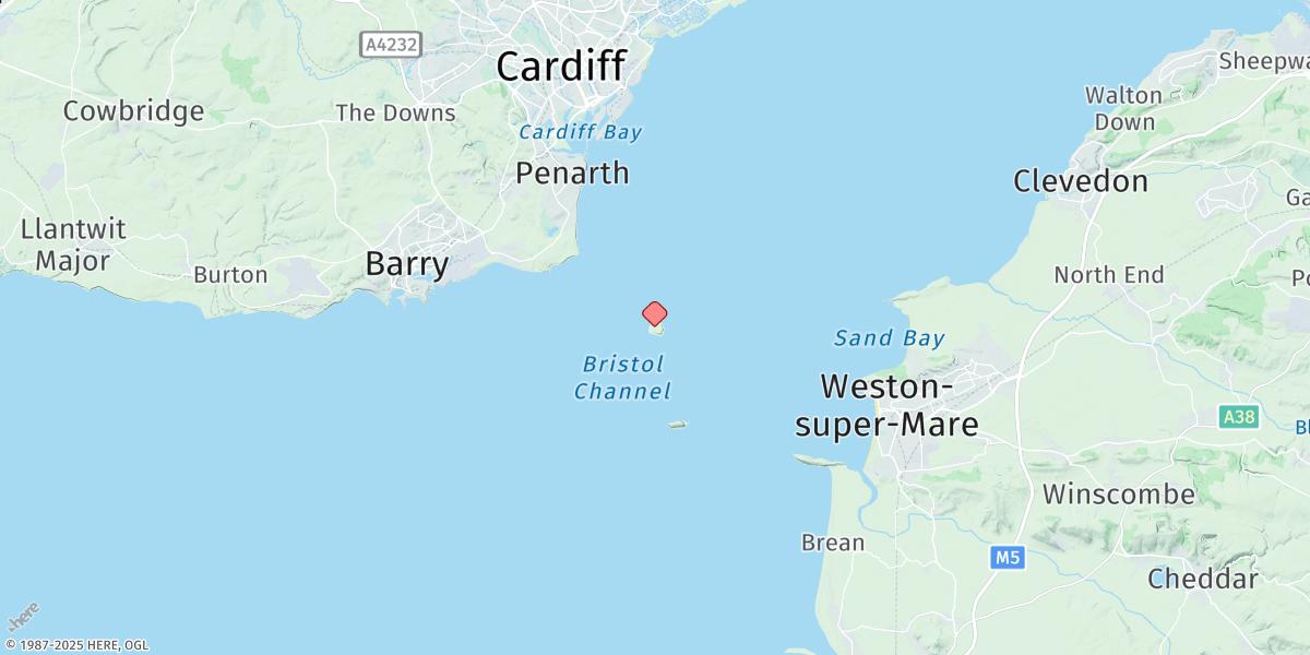Map of Flat Holm