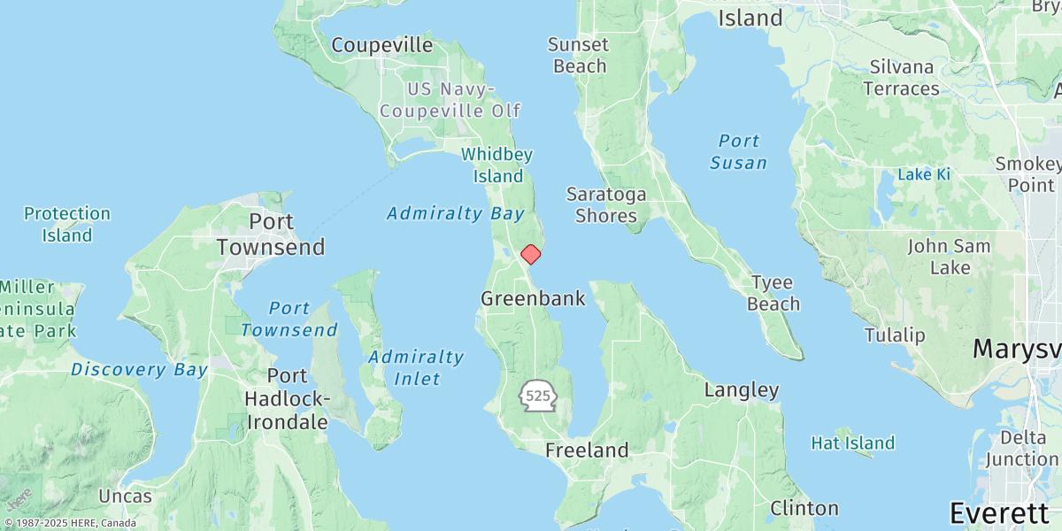 Map of Greenbank, Whidbey Island