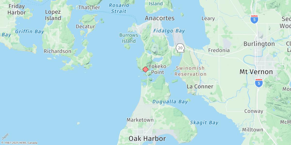 Map of Deception Pass St. Park, Bowman Bay, Fidalgo I.