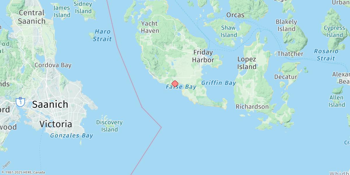 Map of Kanaka Bay, San Juan Island