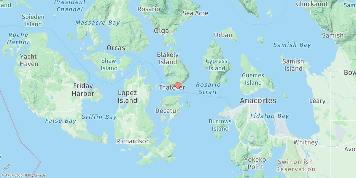 Map of Armitage Island, Thatcher Pass