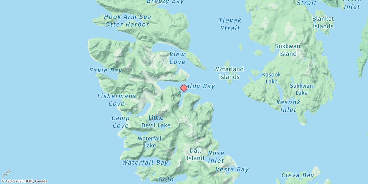 Map of Windy Cove Entrance