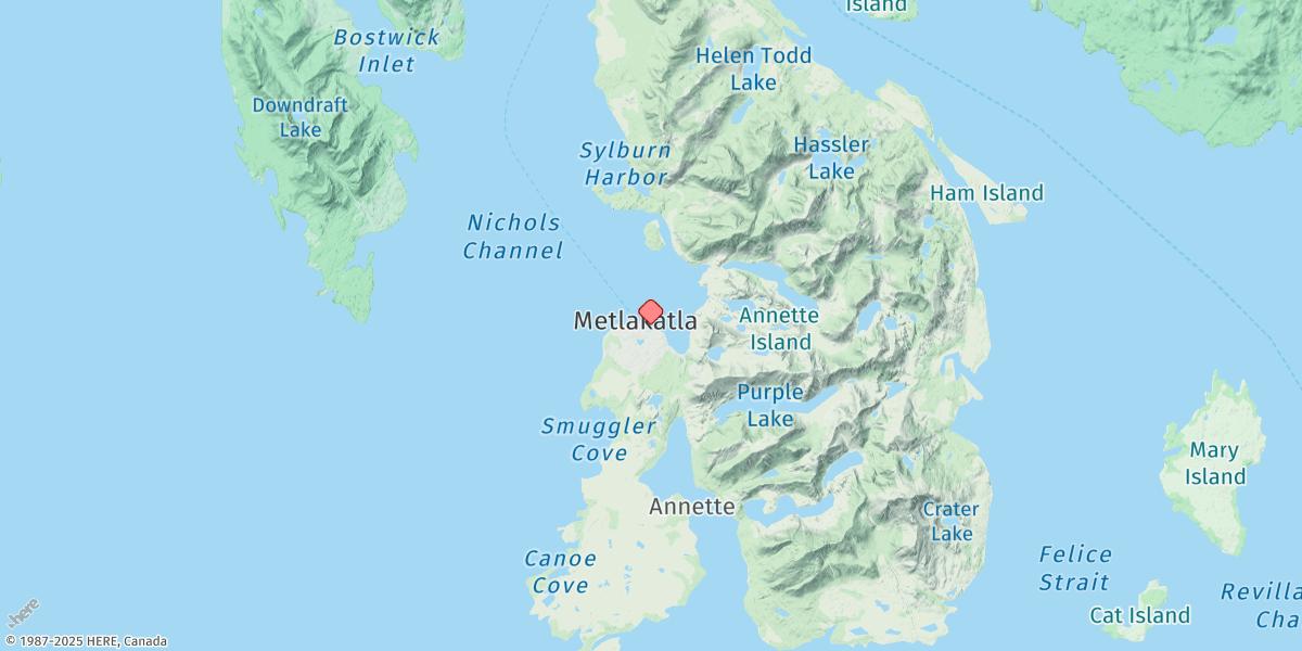Map of Metlakatla, Port Chester