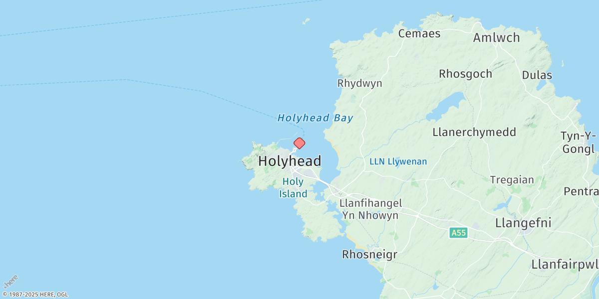 Map of Holyhead