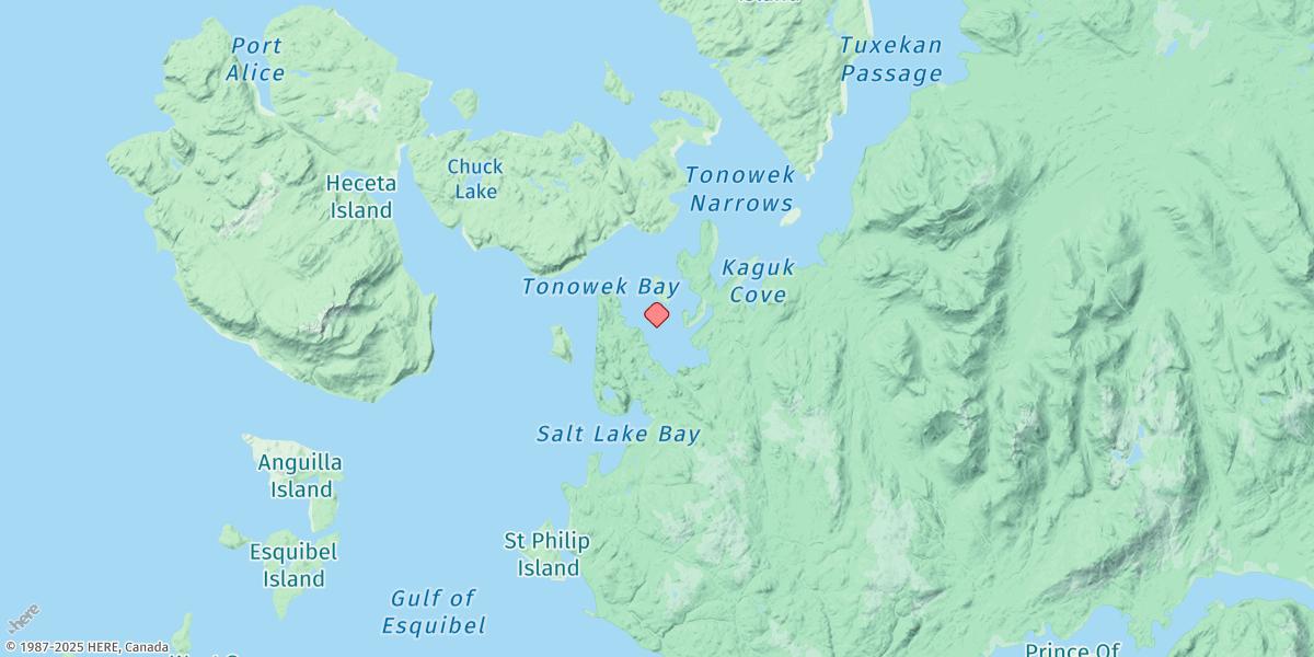 Map of Nossuk Bay, Tonowek Bay