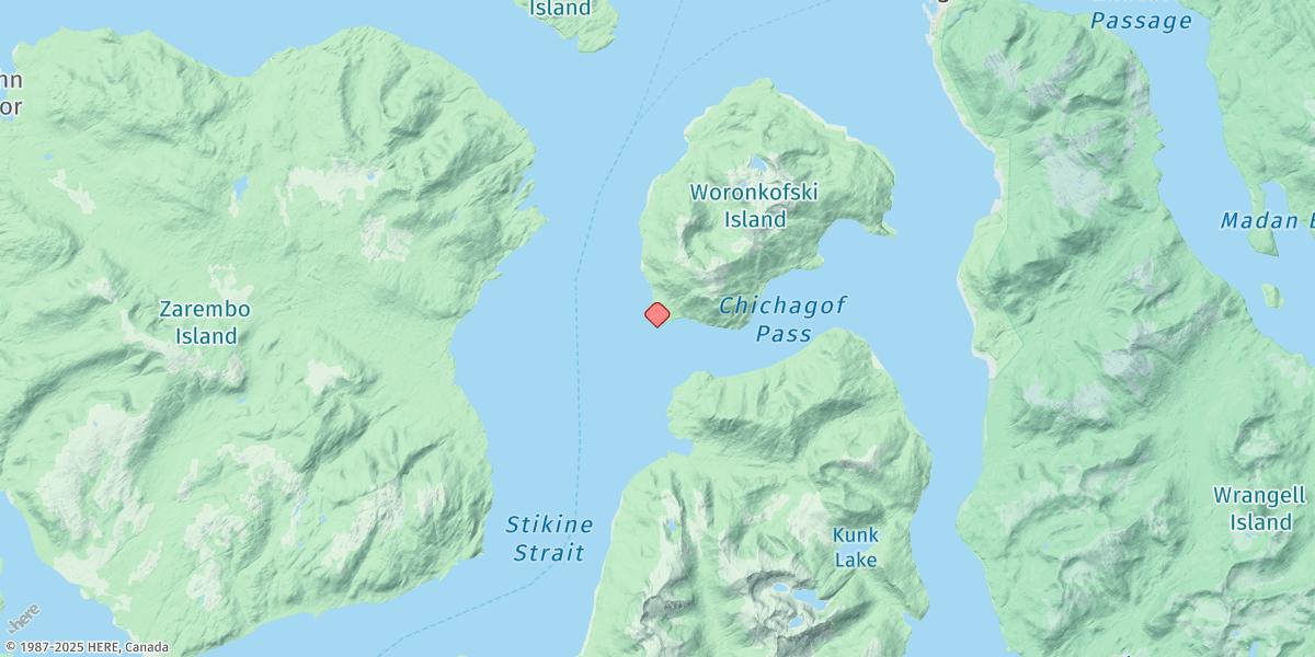 Map of Reef Point, Stikine Strait