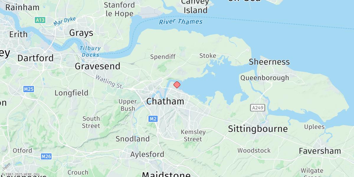 Map of Chatham (Lock Approaches)
