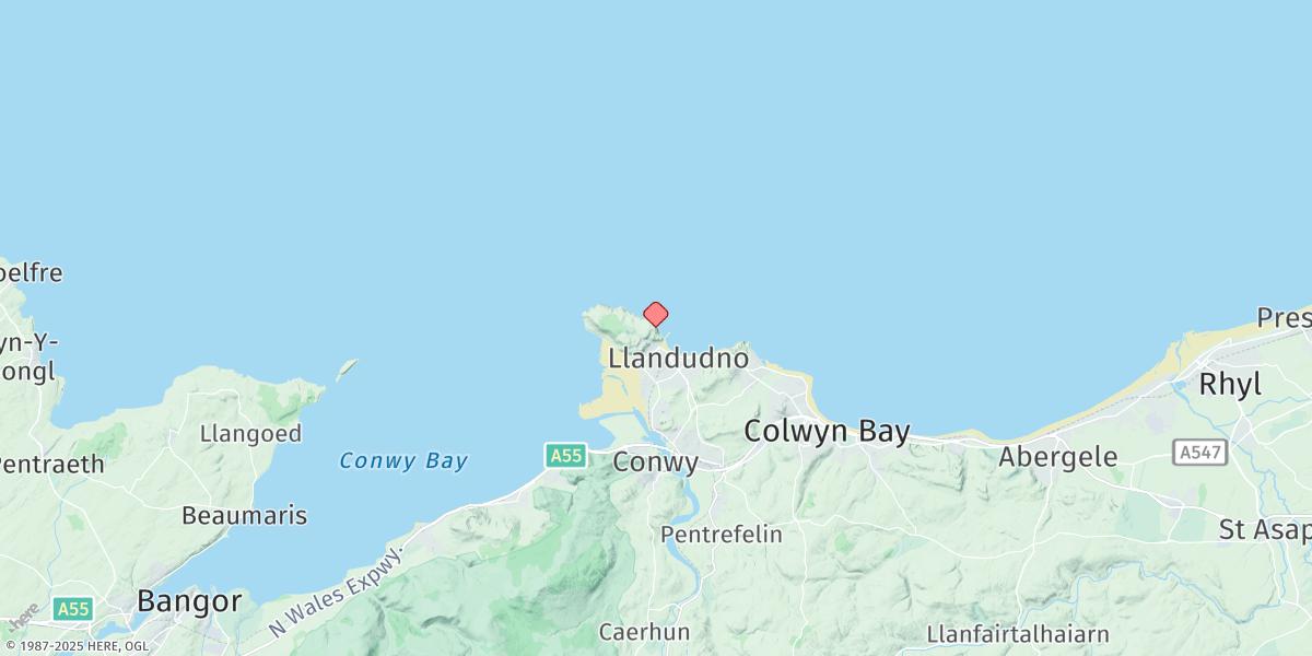 Map of Llandudno