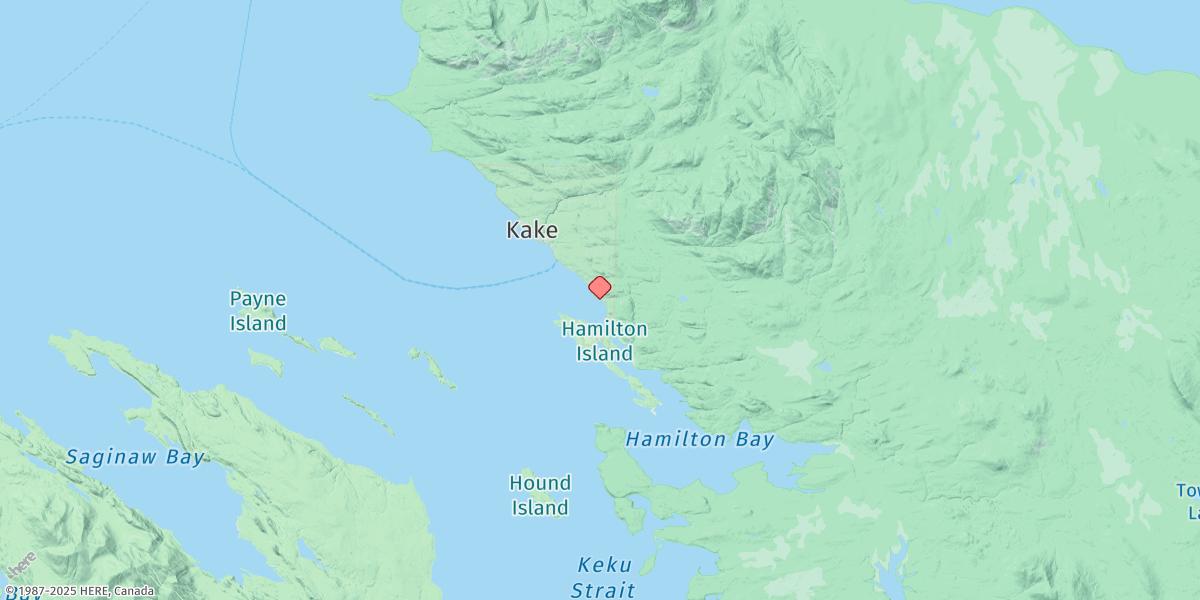 Map of Kake Harbor, Keku Strait