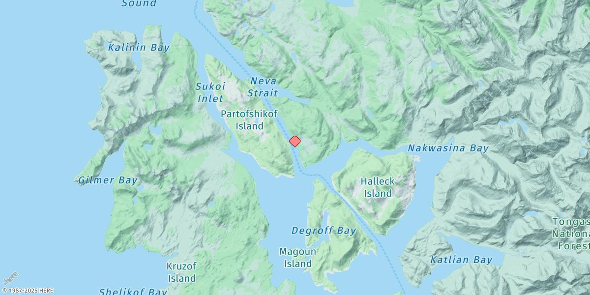 Map of Whitestone Narrows, Neva Strait