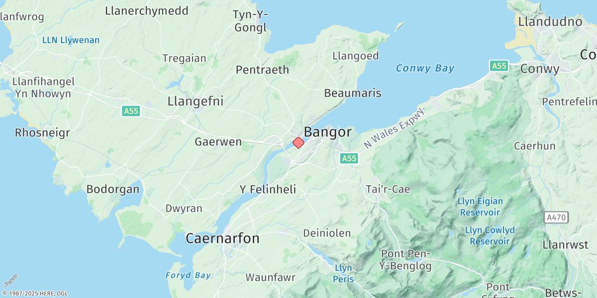 Map of Menai Bridge