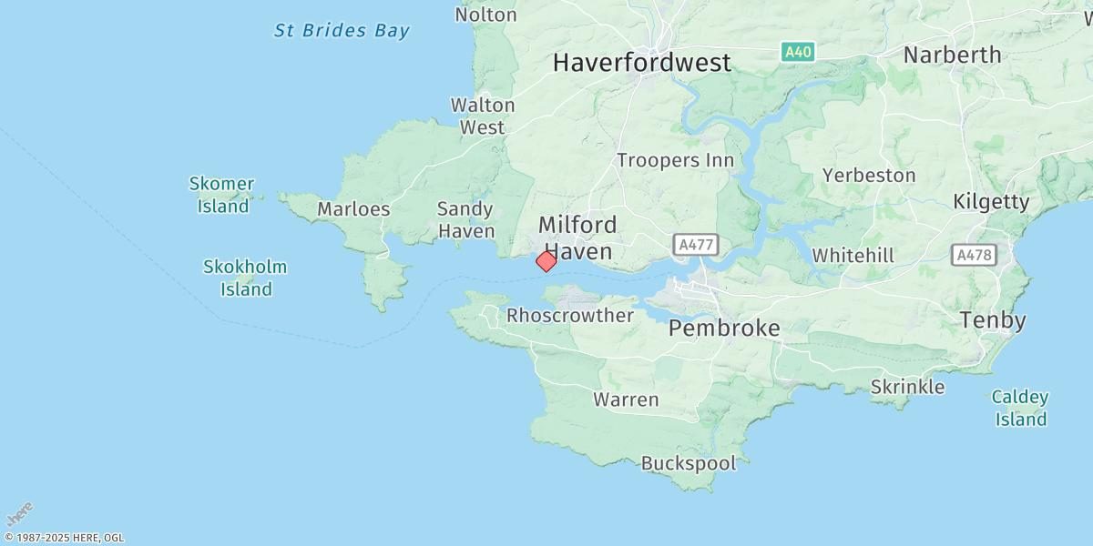 Map of Milford Haven