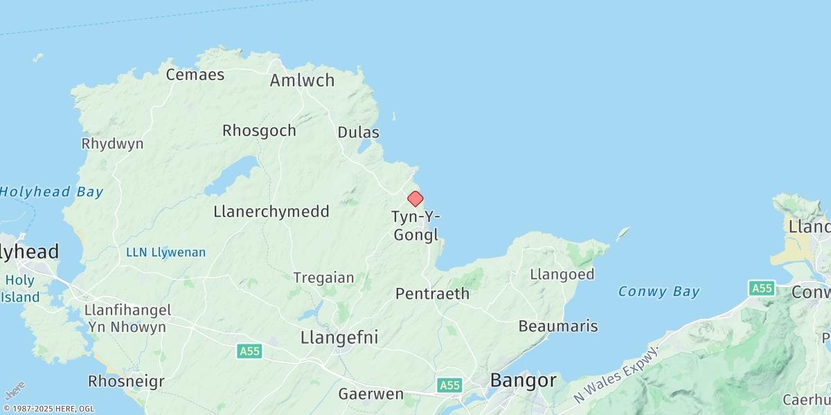 Map of Moelfre