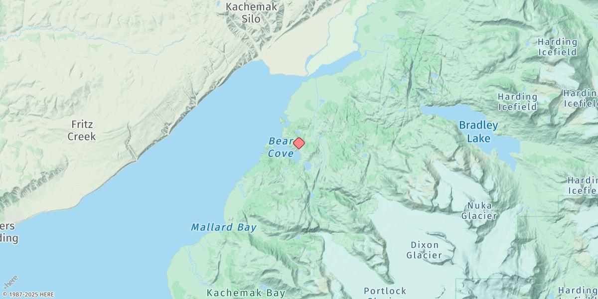 Map of Bear Cove, Kachemak Bay