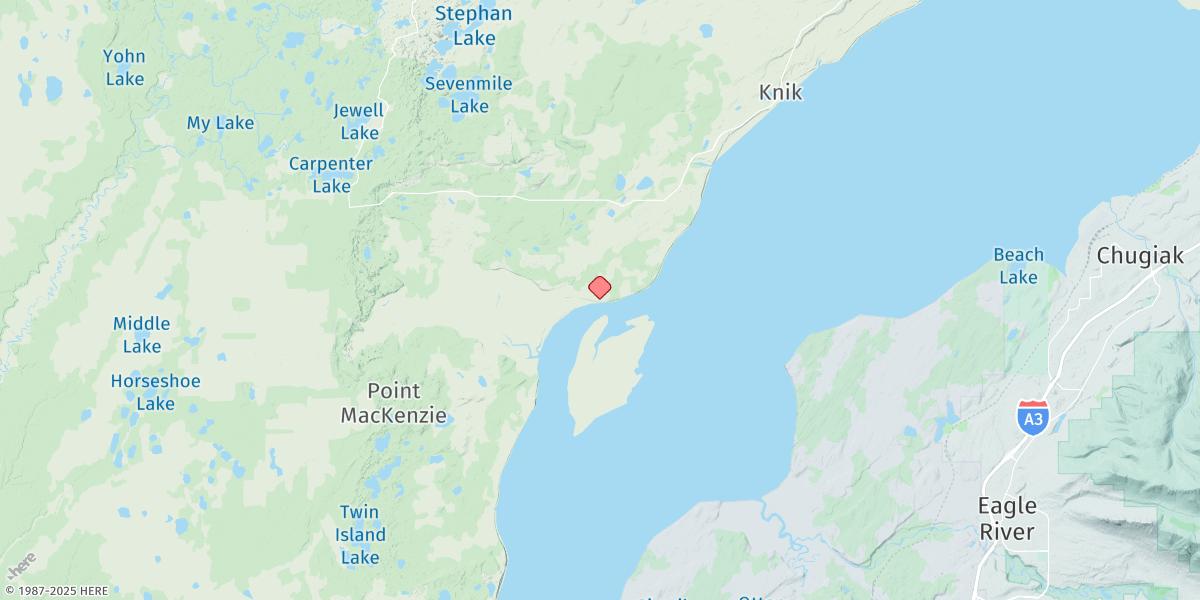 Map of Goose Creek, Knik Arm, Cook Inlet