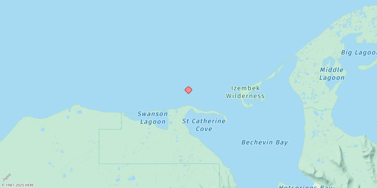 Map of Cape Chunak, Ak