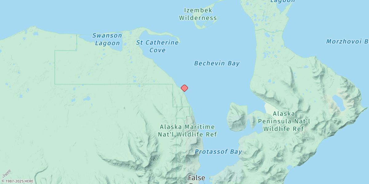 Map of Neumans Cove, Unimak Island