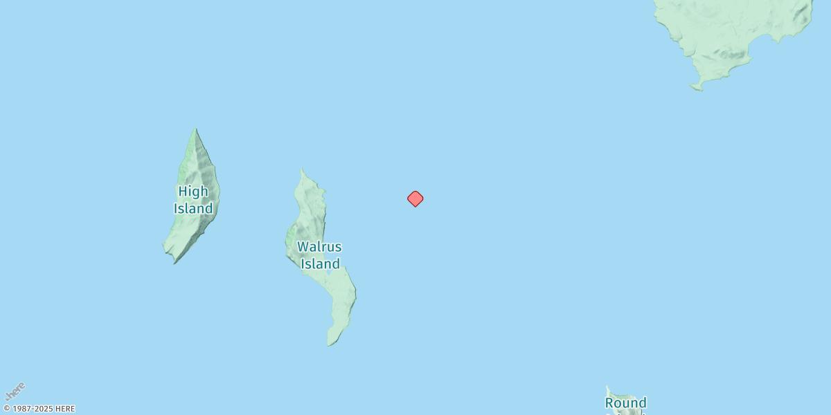 Map of Black Rock, Walrus Islands